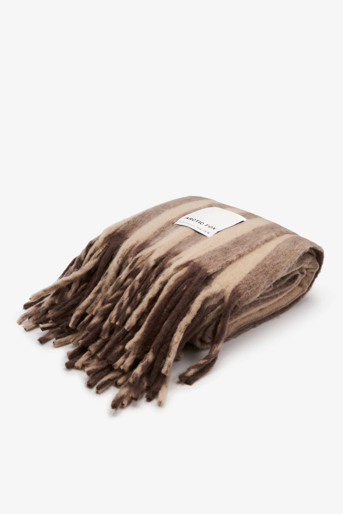 Burnt Umber Stripe Wool Throw