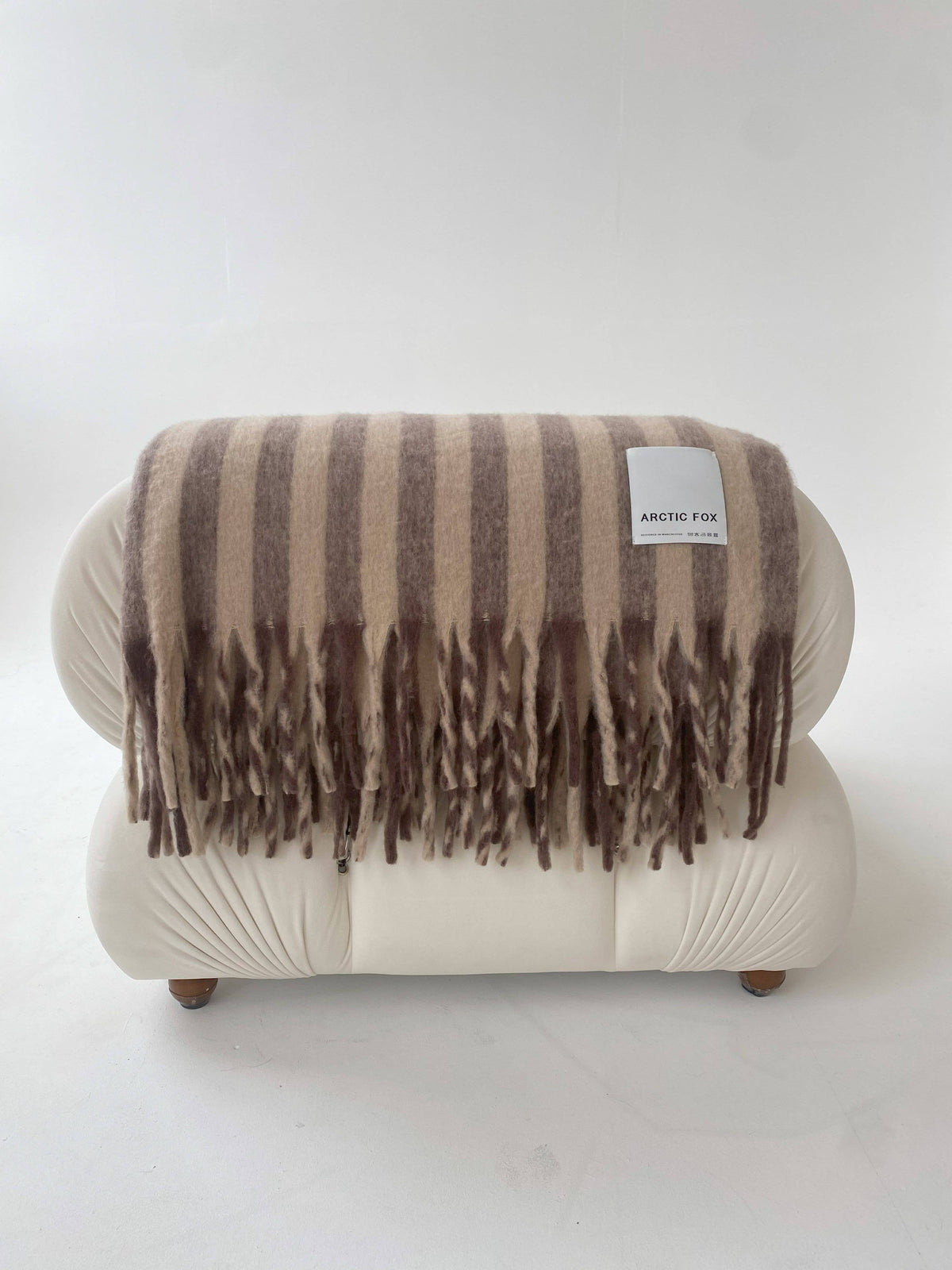 Burnt Umber Stripe Wool Throw
