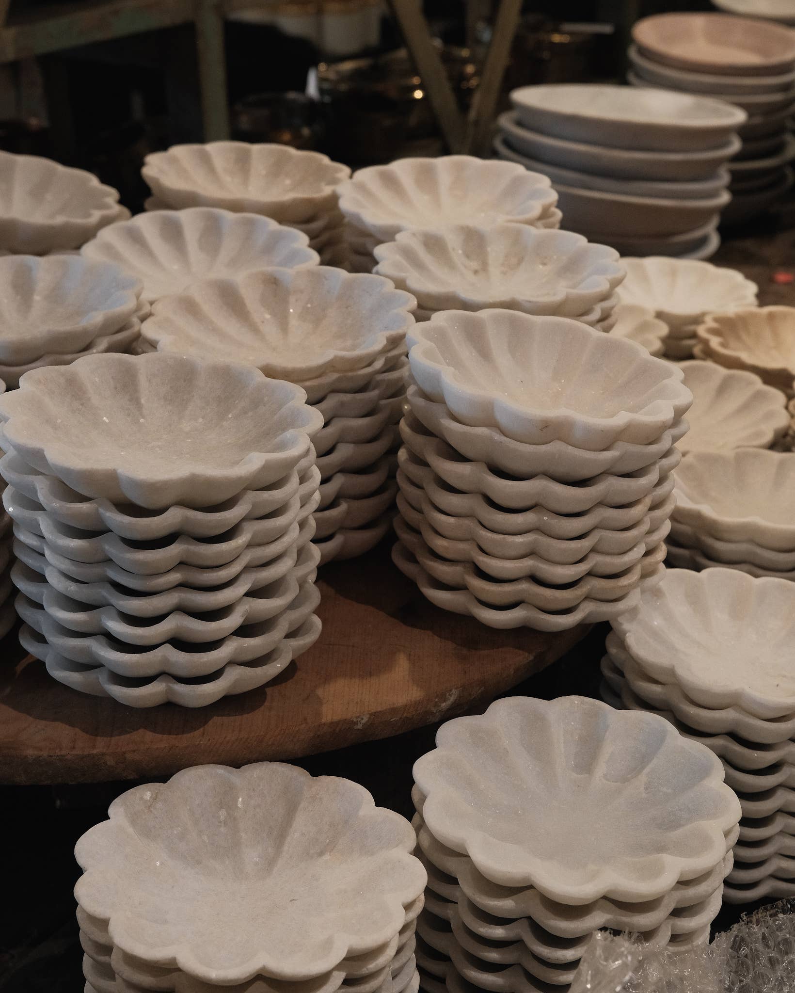 Scalloped Shell Marble Bowl