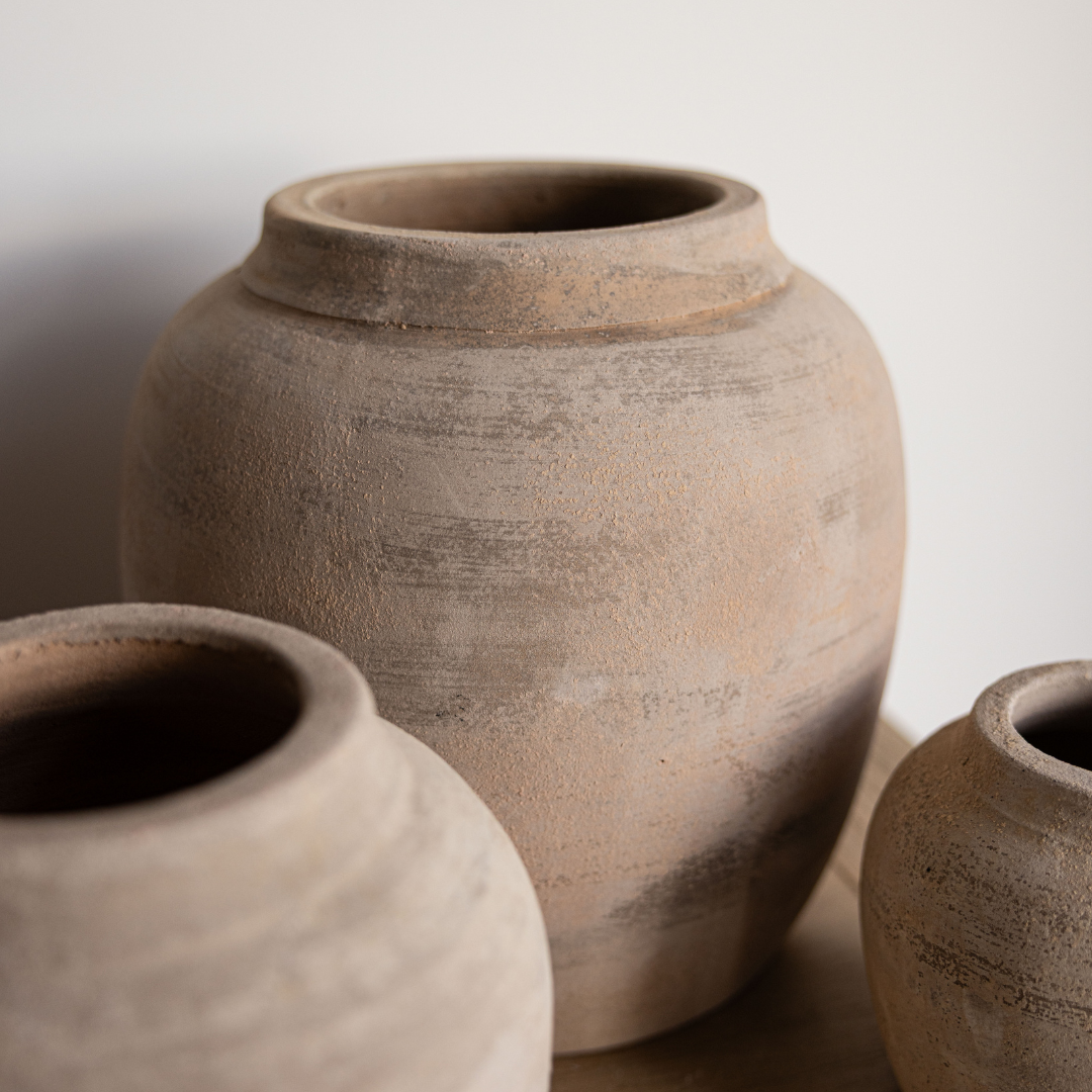 Lucas Light Wash Round Vase Small