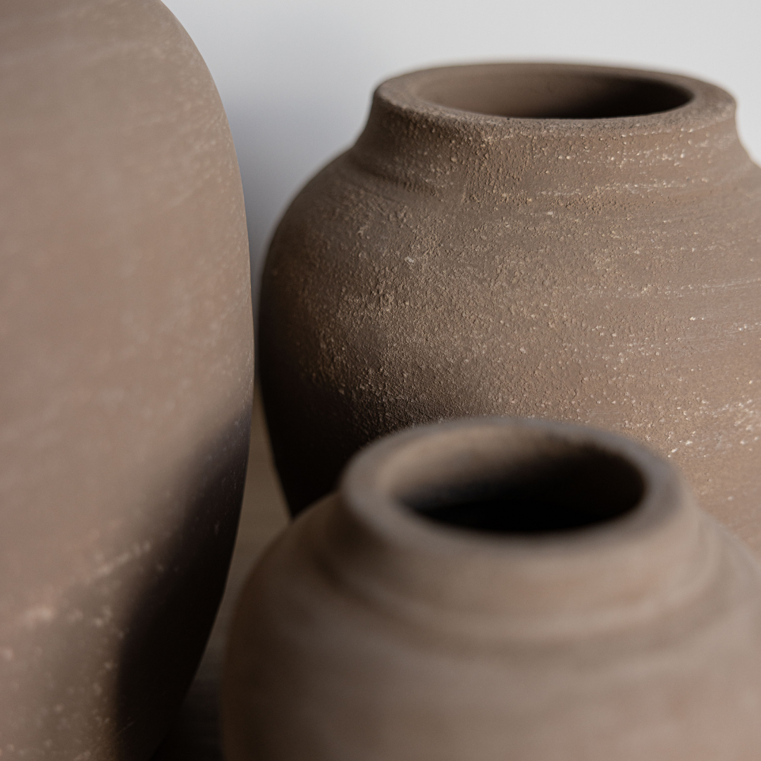 Hugo Grey Wash Round Vase