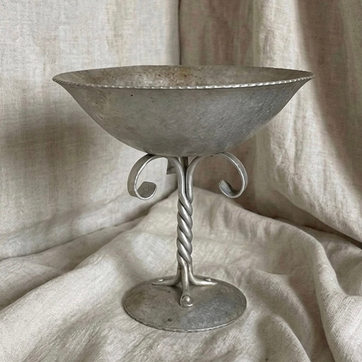 Vintage 1940's MCM Aluminum Compote