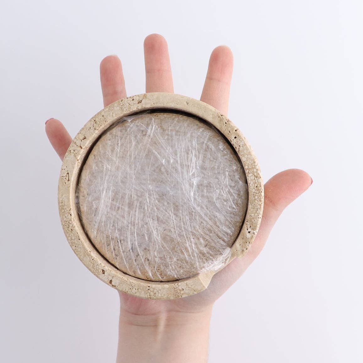 Travertine Coasters Set