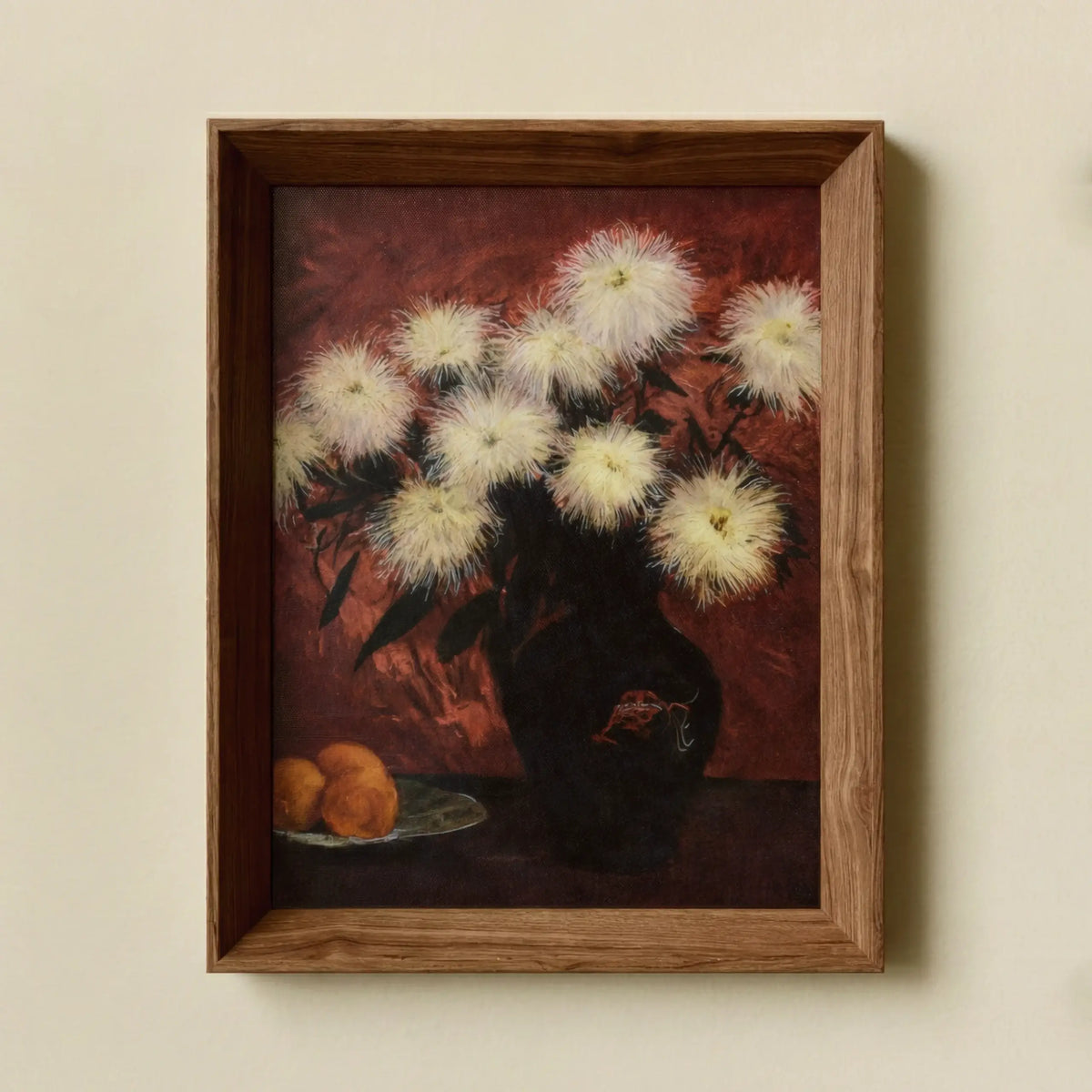 Blonde Chrysanthemums Framed Art
