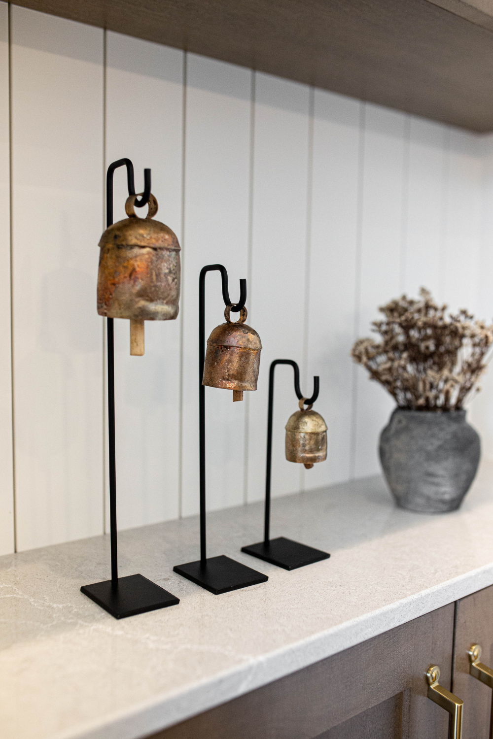 Vintage Inspired Iron Bell Stands