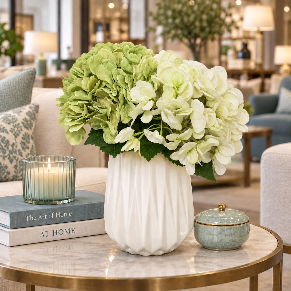 Faux Hydrangea Single Stem