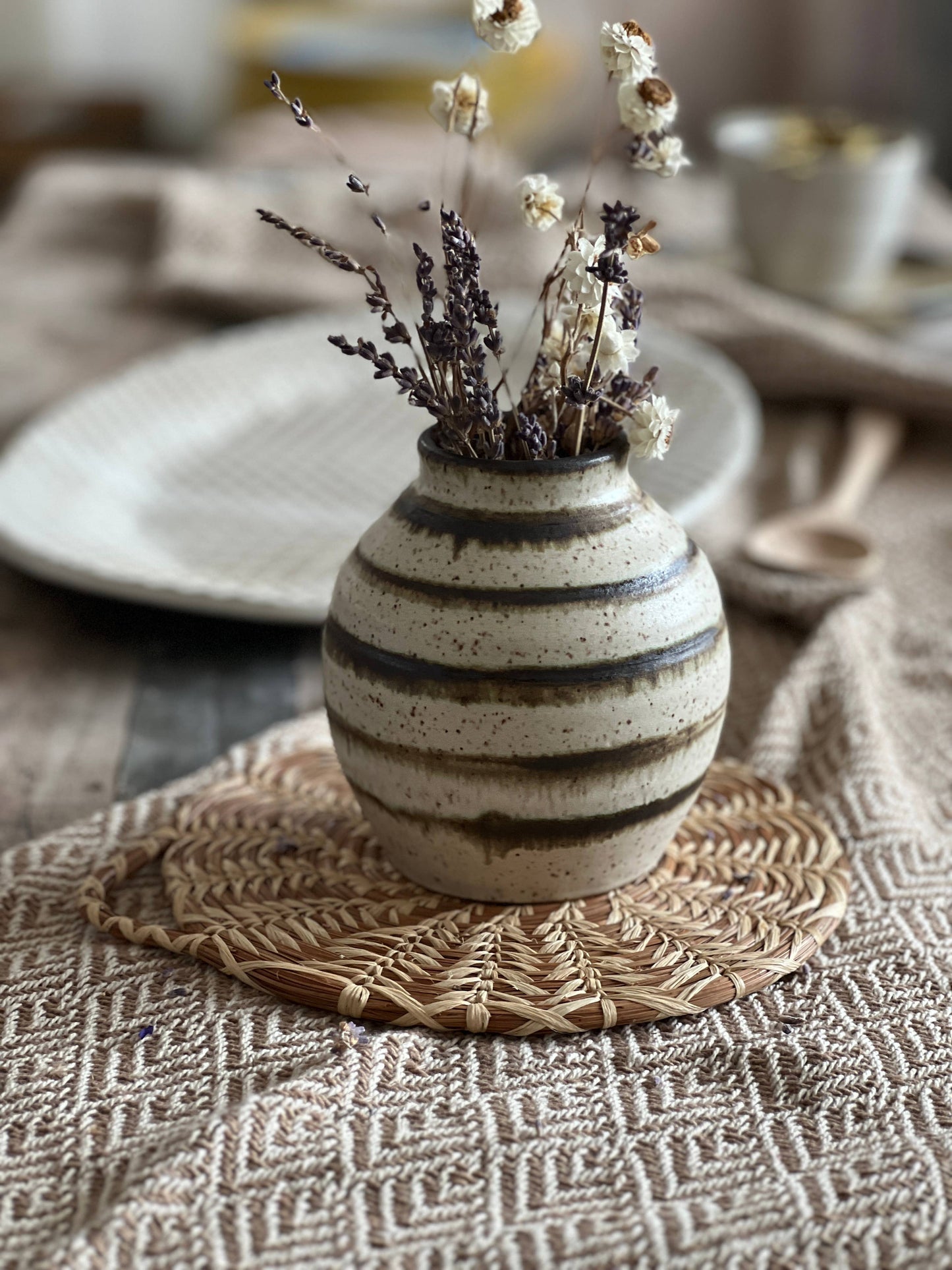 Striped Luna Vase
