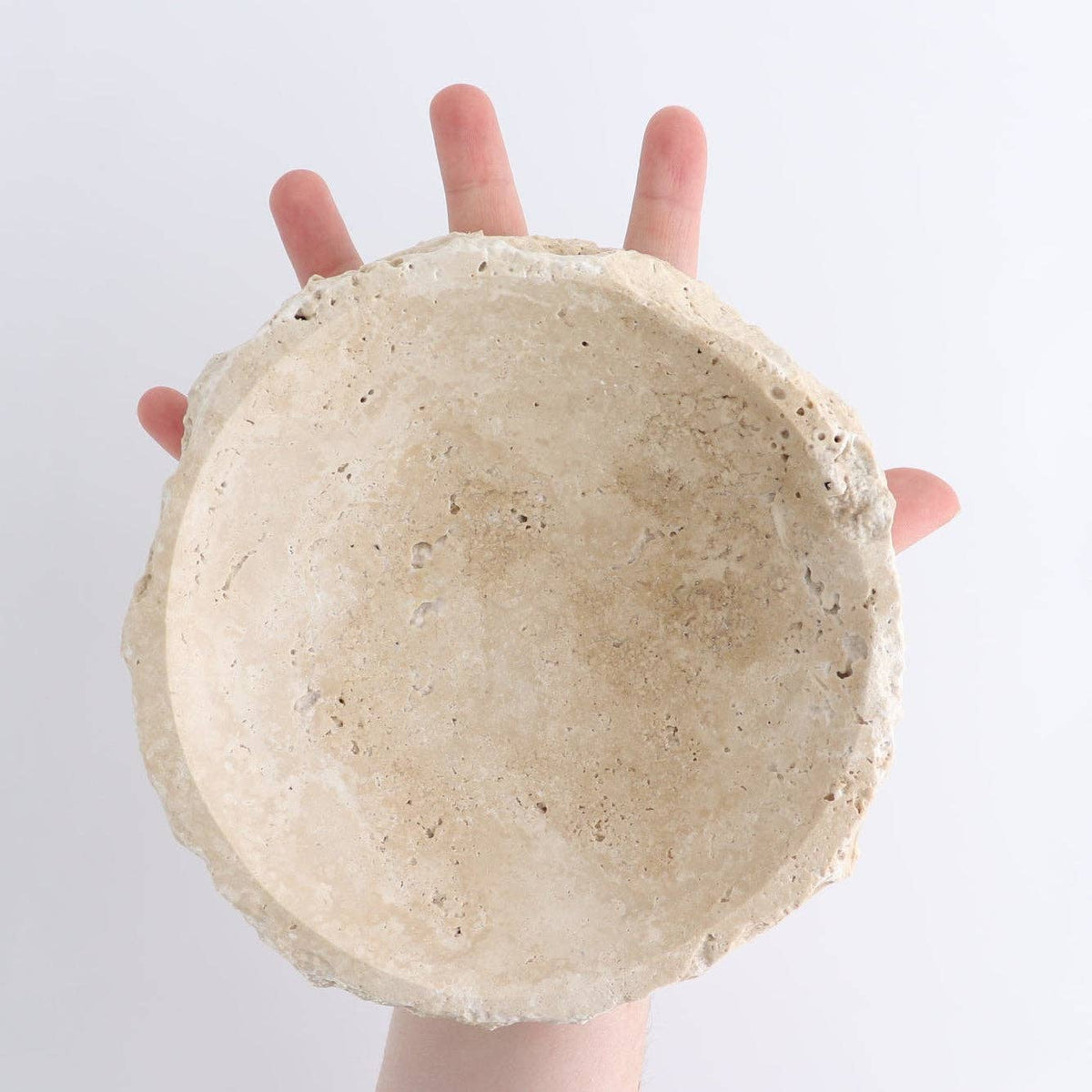 Large Travertine Catchall