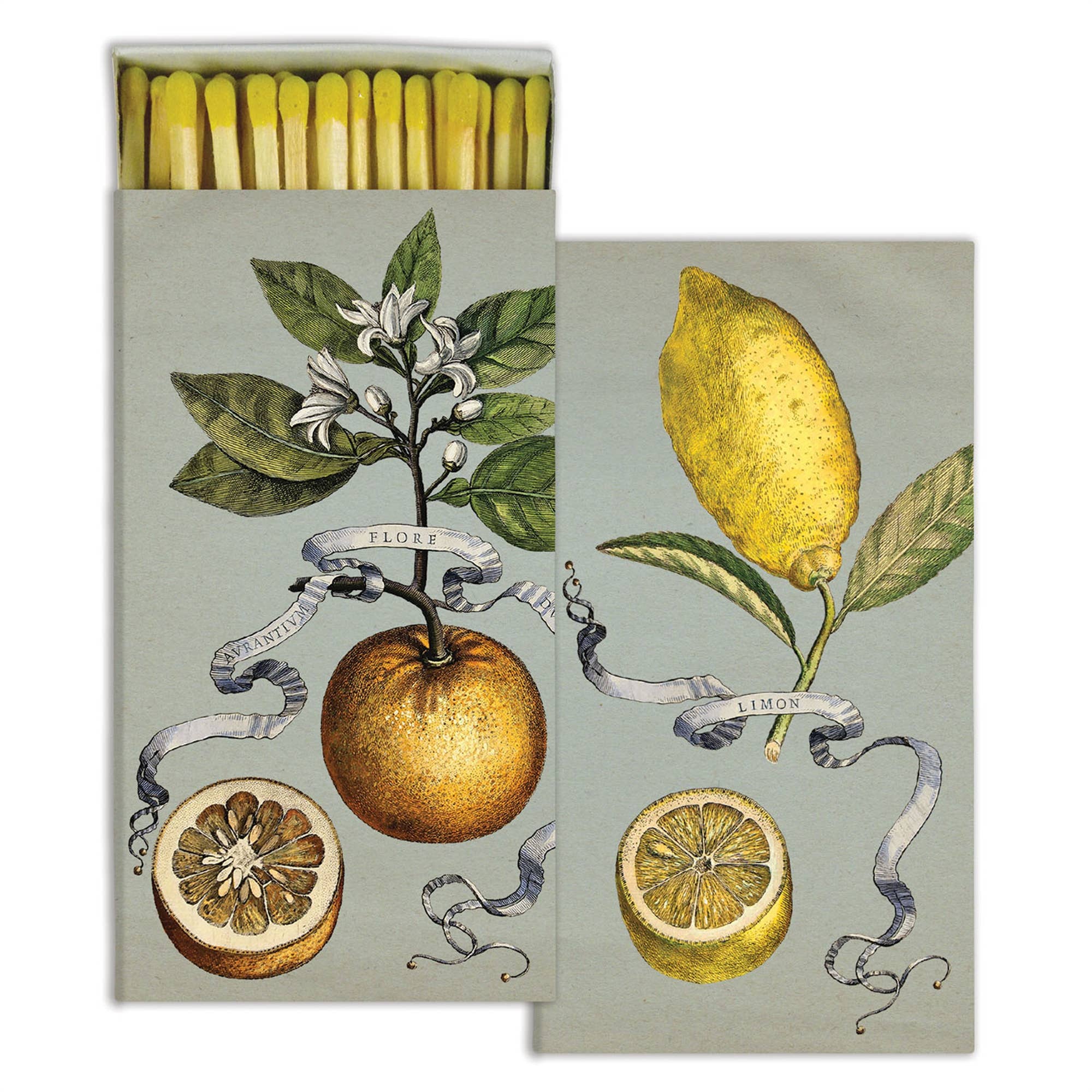 Vintage Citrus Botanical Decorative Matches