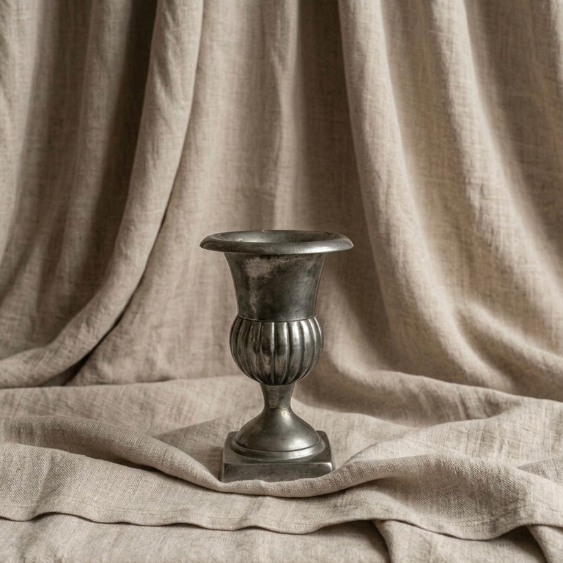 Vintage Metal Urn Vase