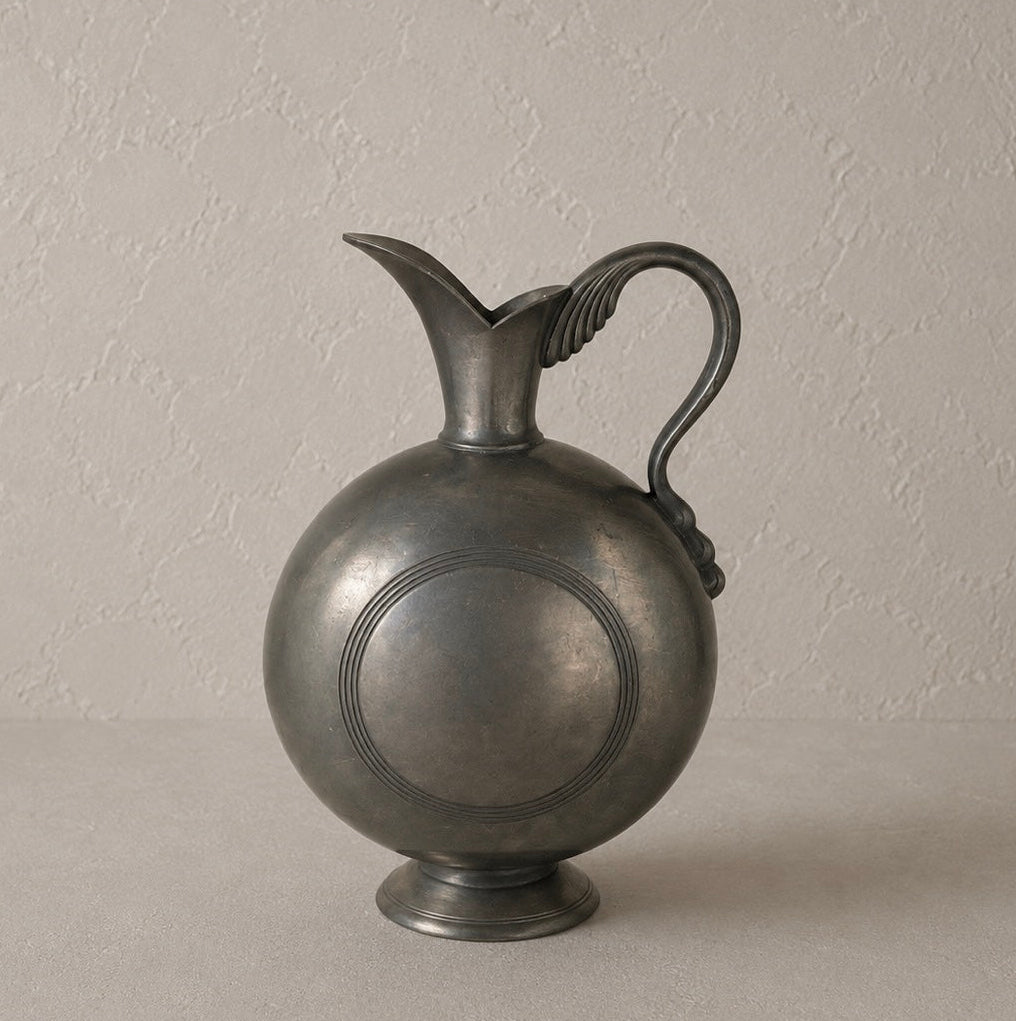 Vintage Daalderop Royal Holland Pewter Jug | Mid Century Dutch Pitcher, Scandinavian Ewer