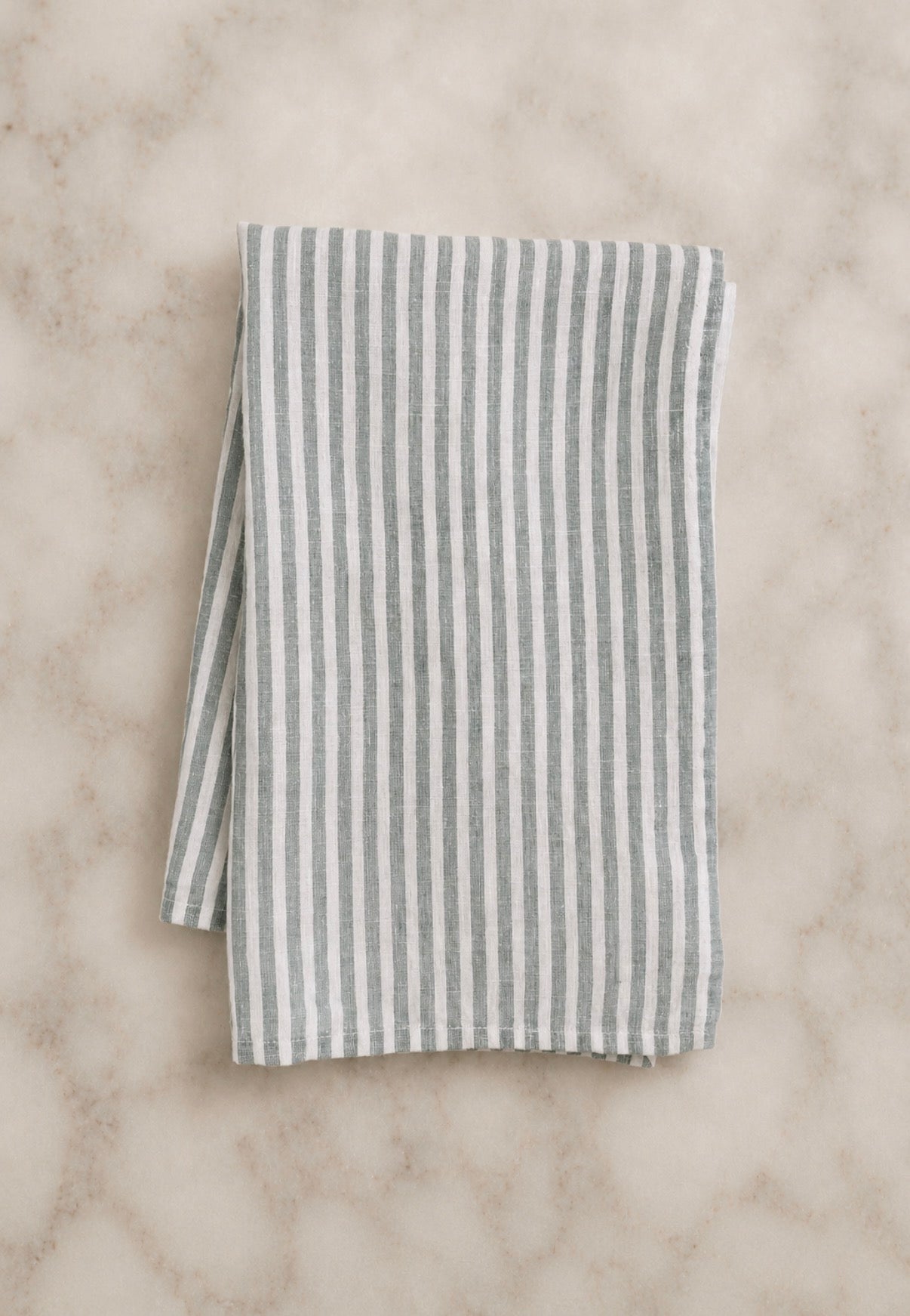 Pale Blue Stripe Linen Tea Towel