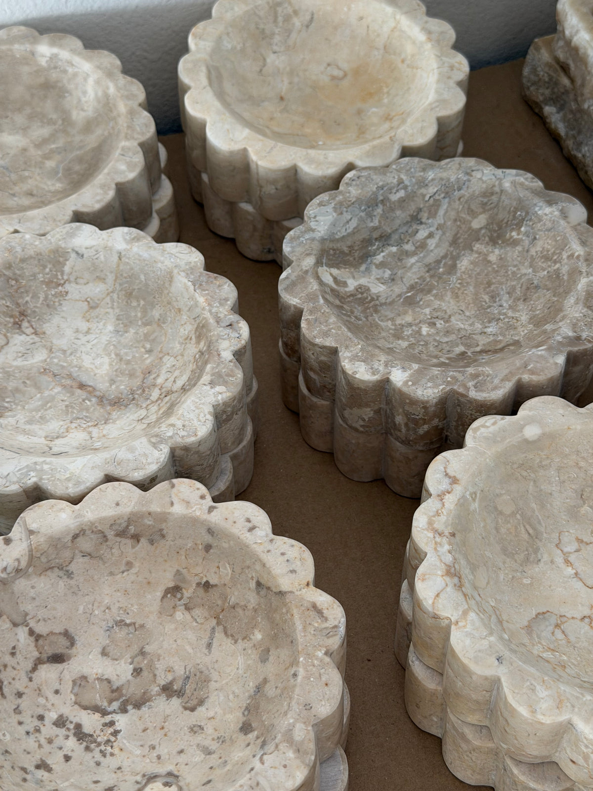 Marble Flower Catchall Bowl | Natural Stone