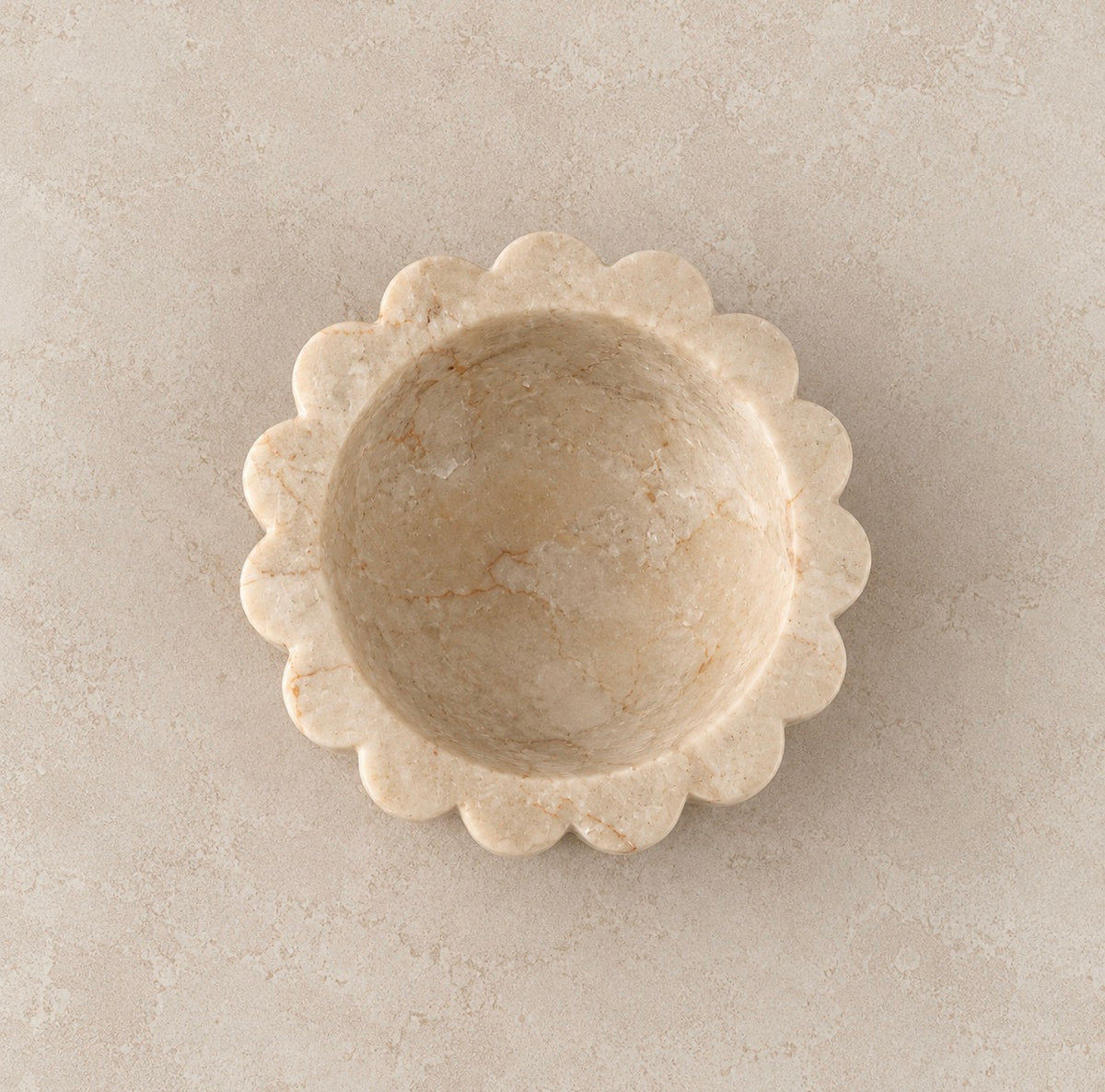 Marble Flower Catchall Bowl | Natural Stone