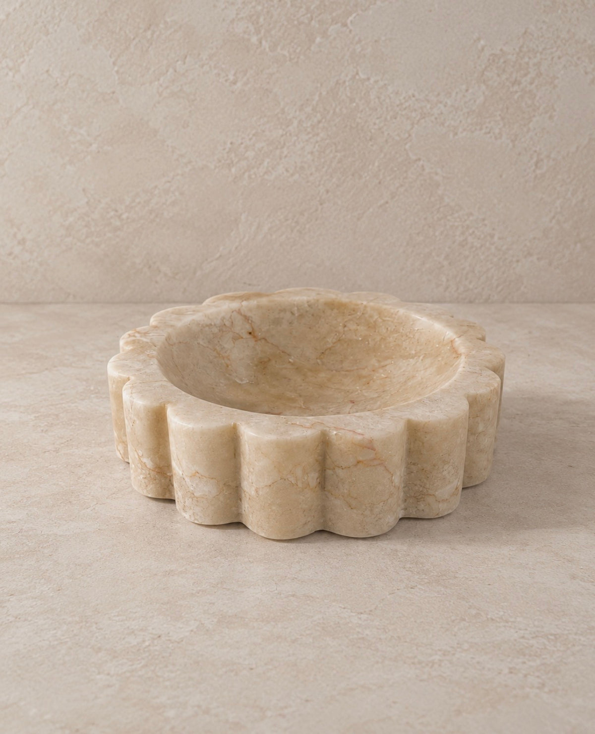 Marble Flower Catchall Bowl | Natural Stone
