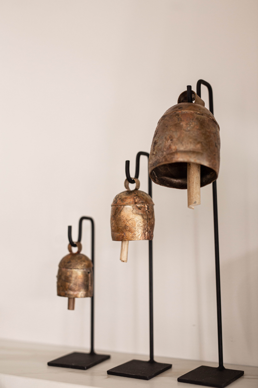 Vintage Inspired Iron Bell Stands