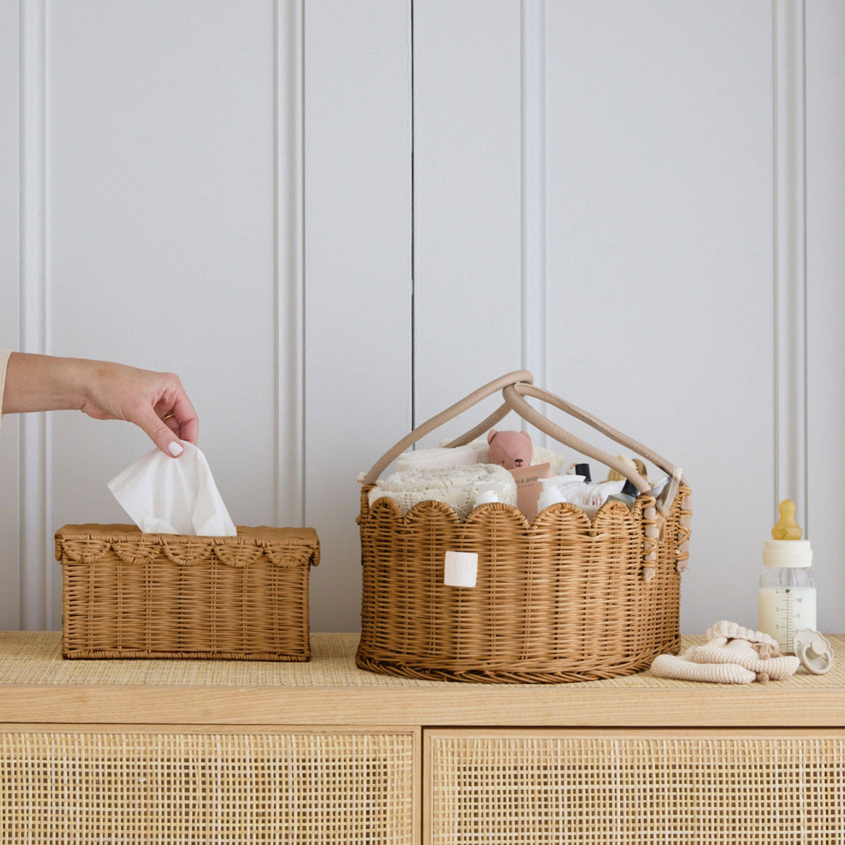 Bonnie Scalloped Rectangle Tissue Box Cover