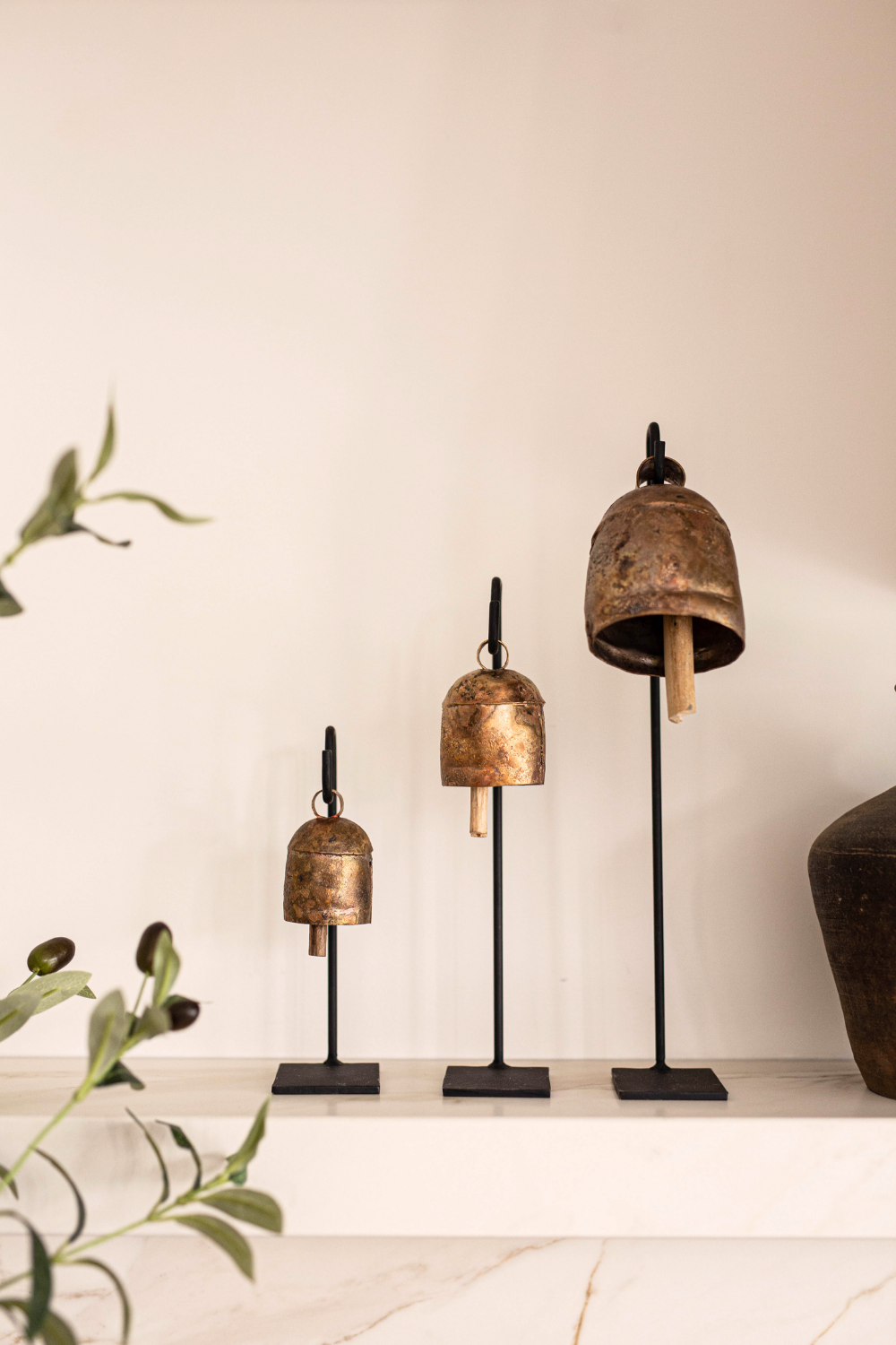 Vintage Inspired Iron Bell Stands