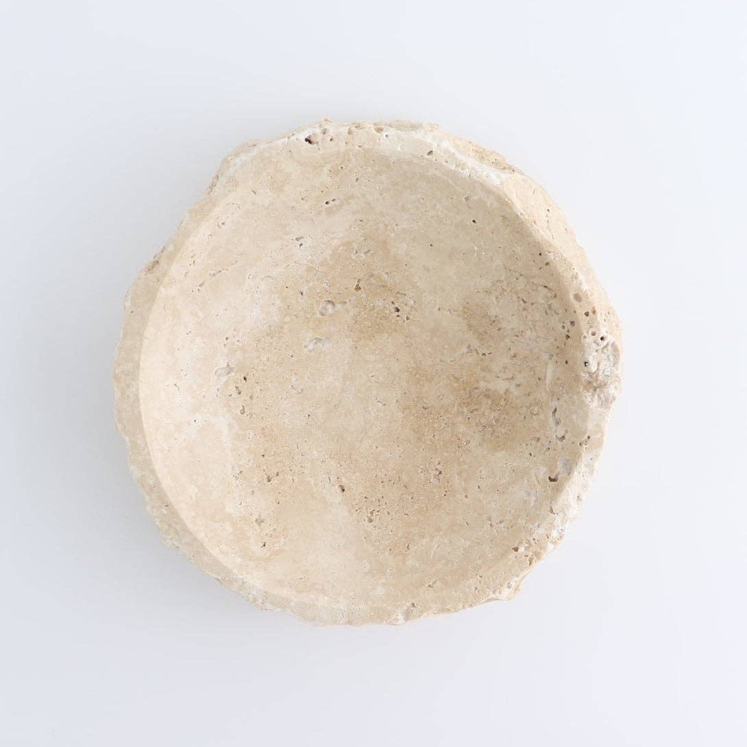 Large Travertine Catchall