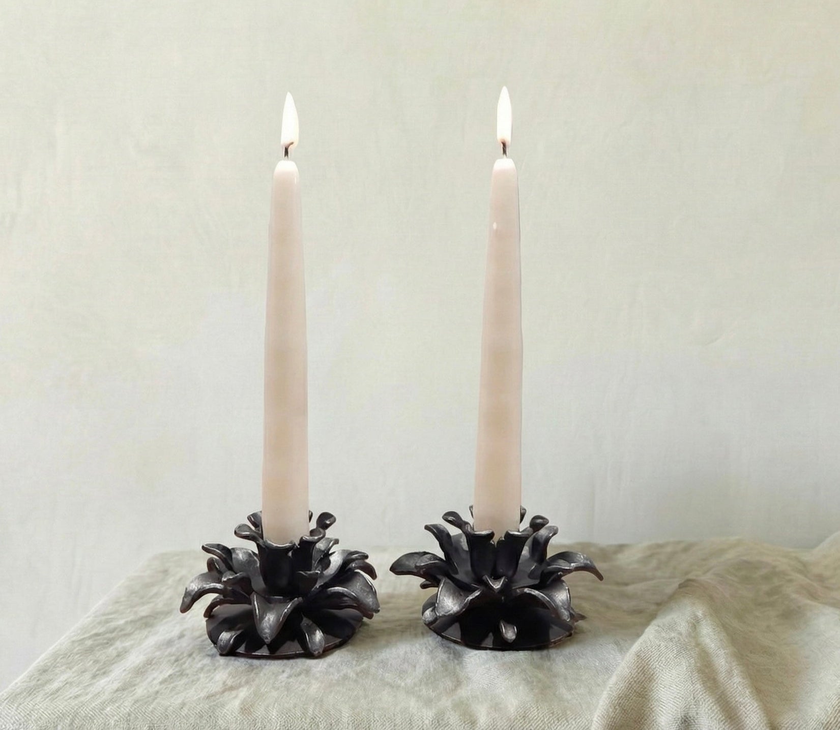 Floral Candle Pair