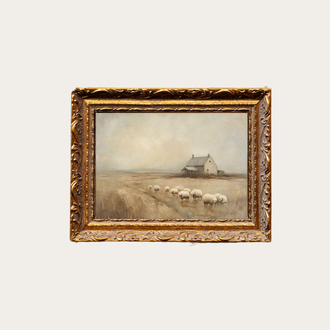 Vintage Farmland Framed Art