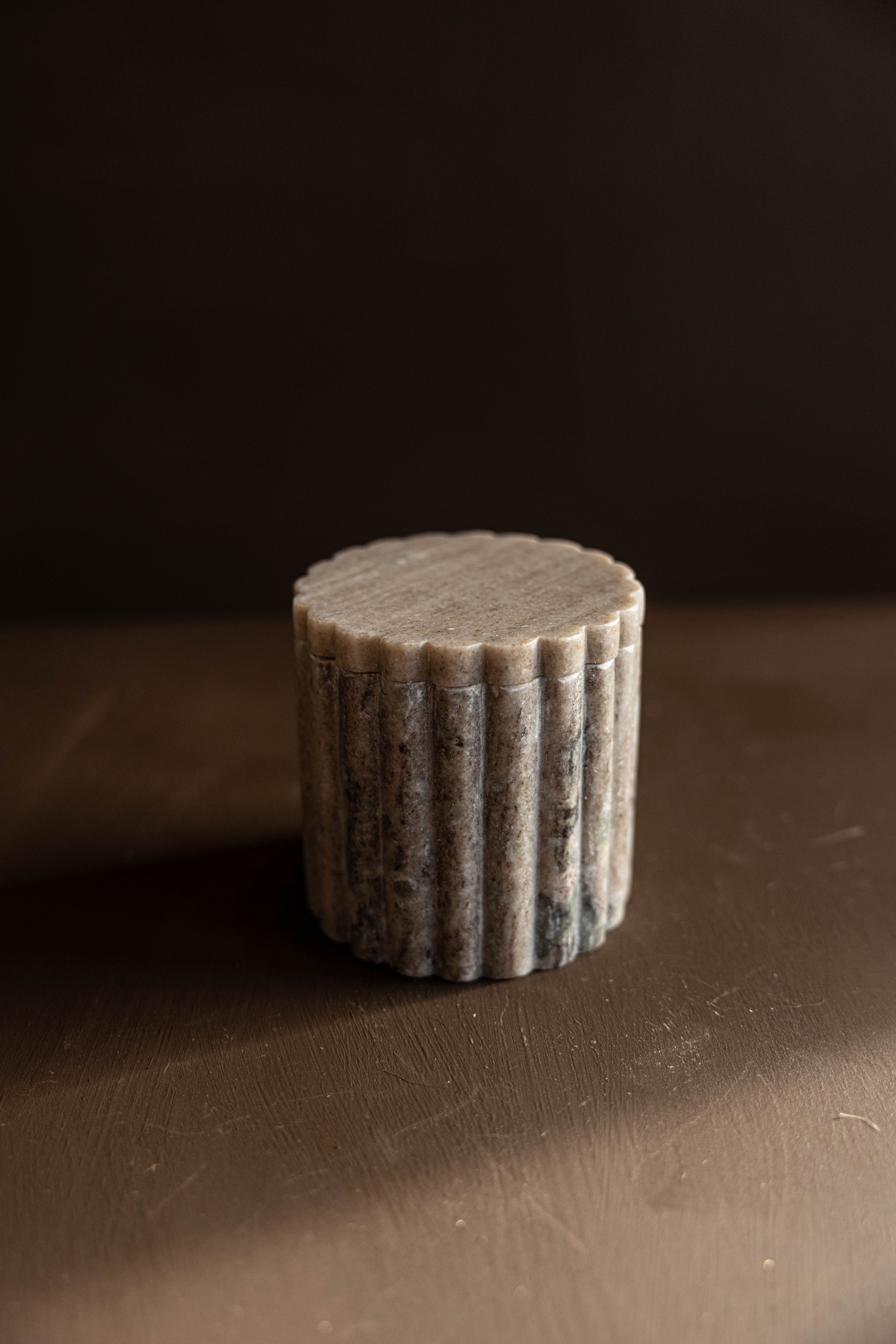 Marble Fluted Jar