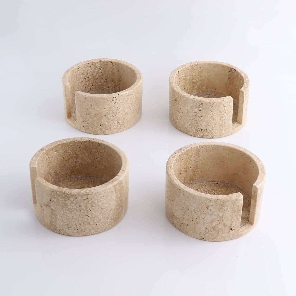 Travertine Coasters Set
