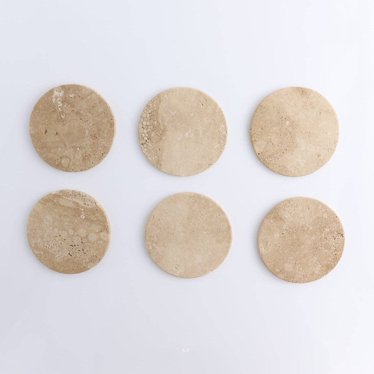Travertine Coasters Set