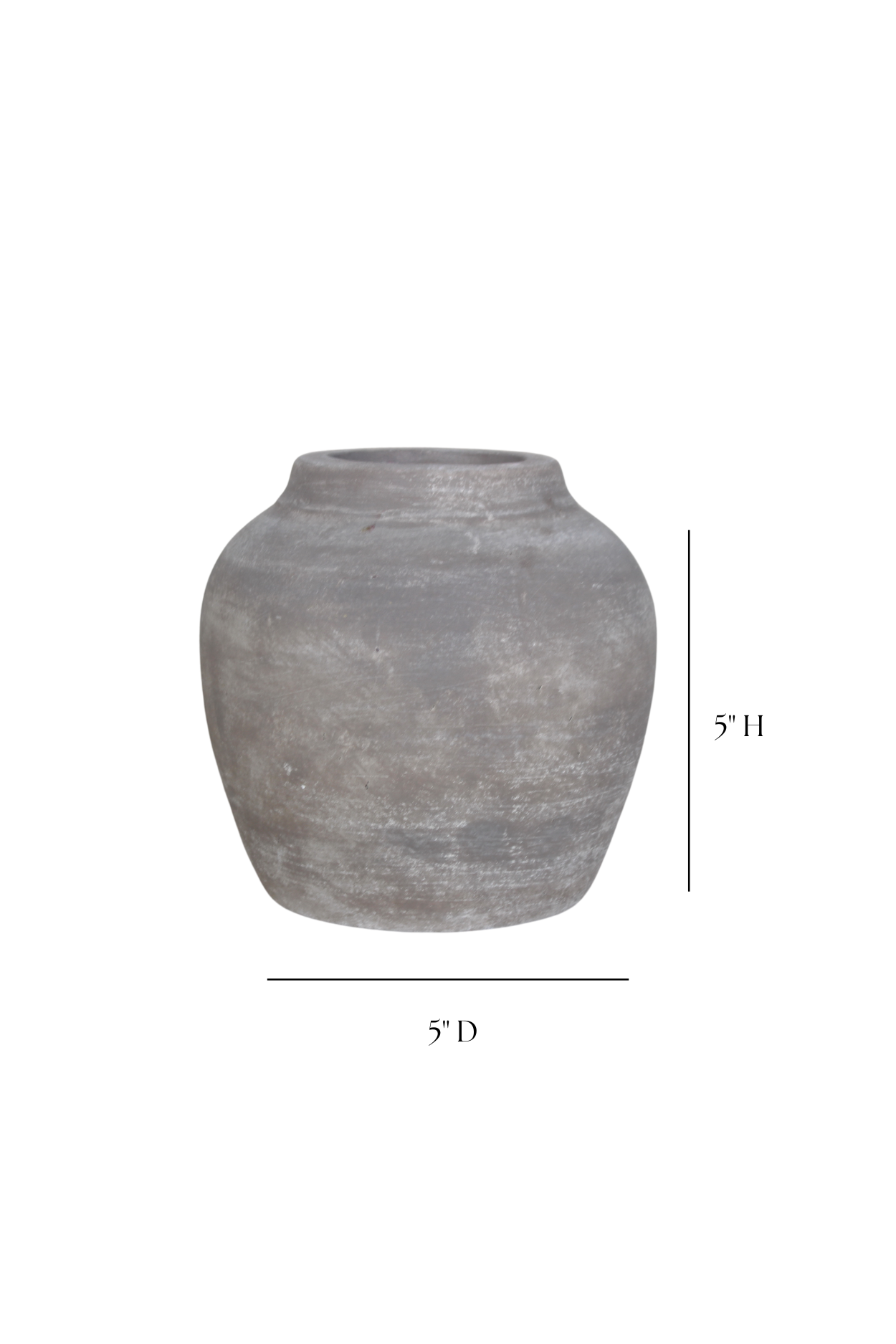 Hugo Grey Wash Round Vase