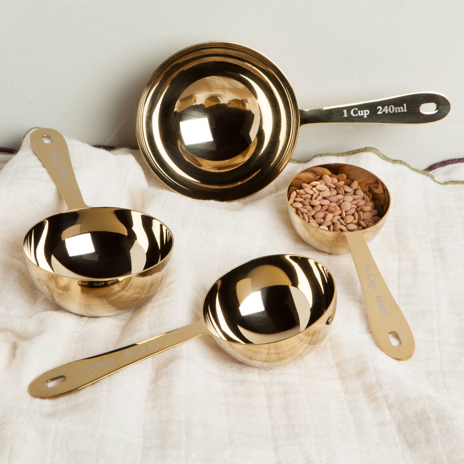 Gold Measuring Cups |Set of 4