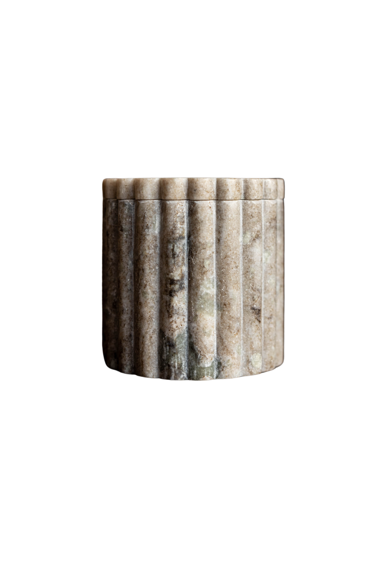 Marble Fluted Jar