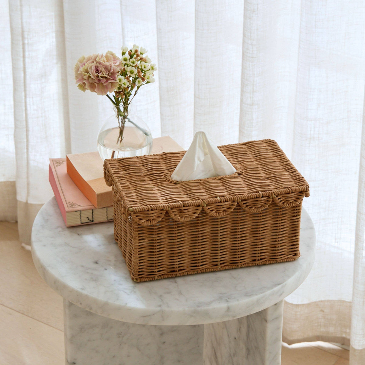 Bonnie Scalloped Rectangle Tissue Box Cover