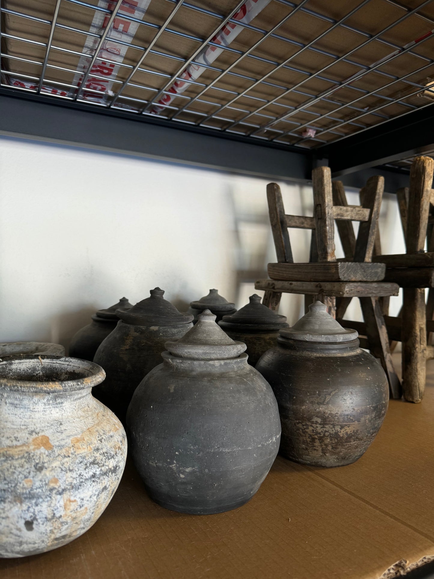 Lidded Village Jars