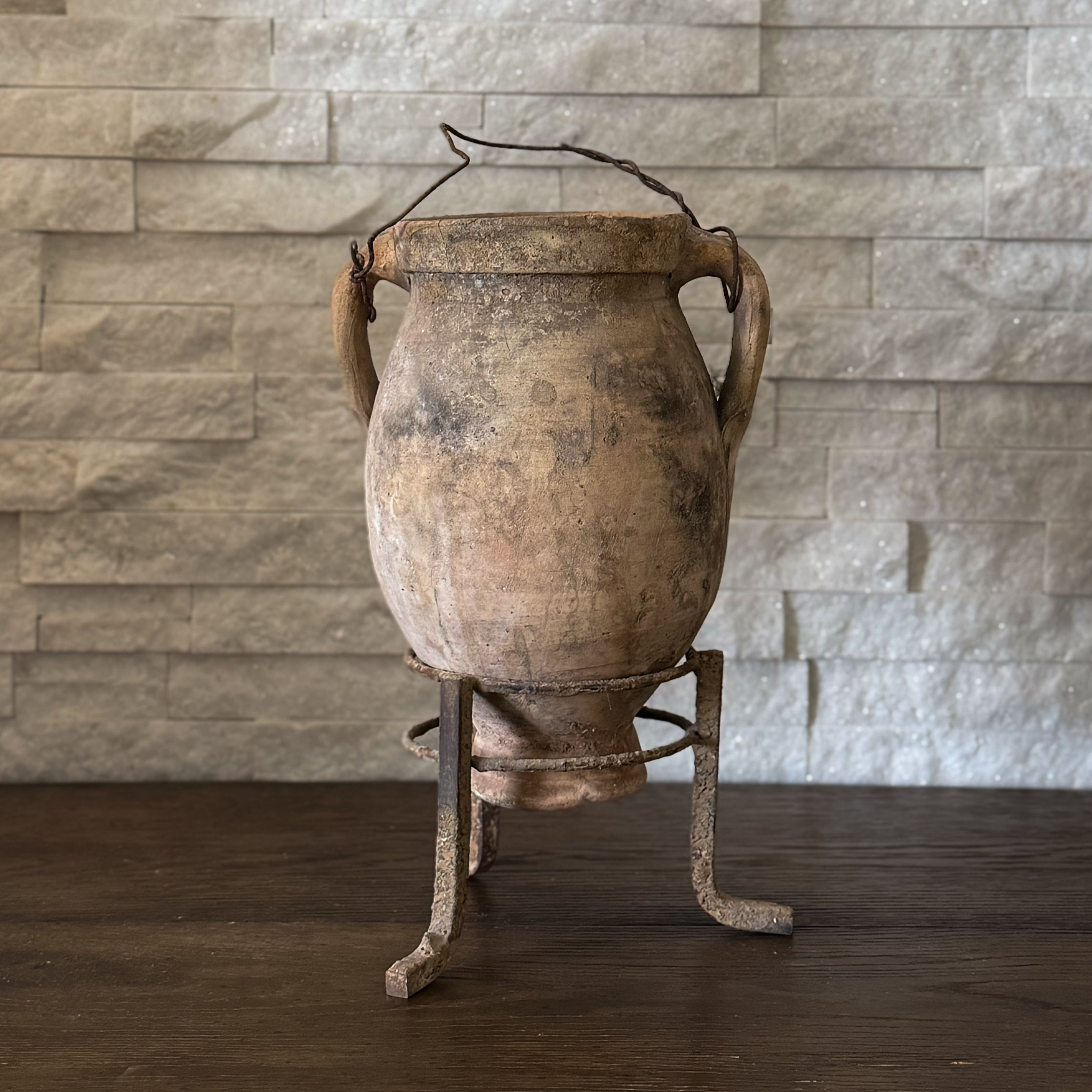 Antique Moroccan Vessel w/stand no.6
