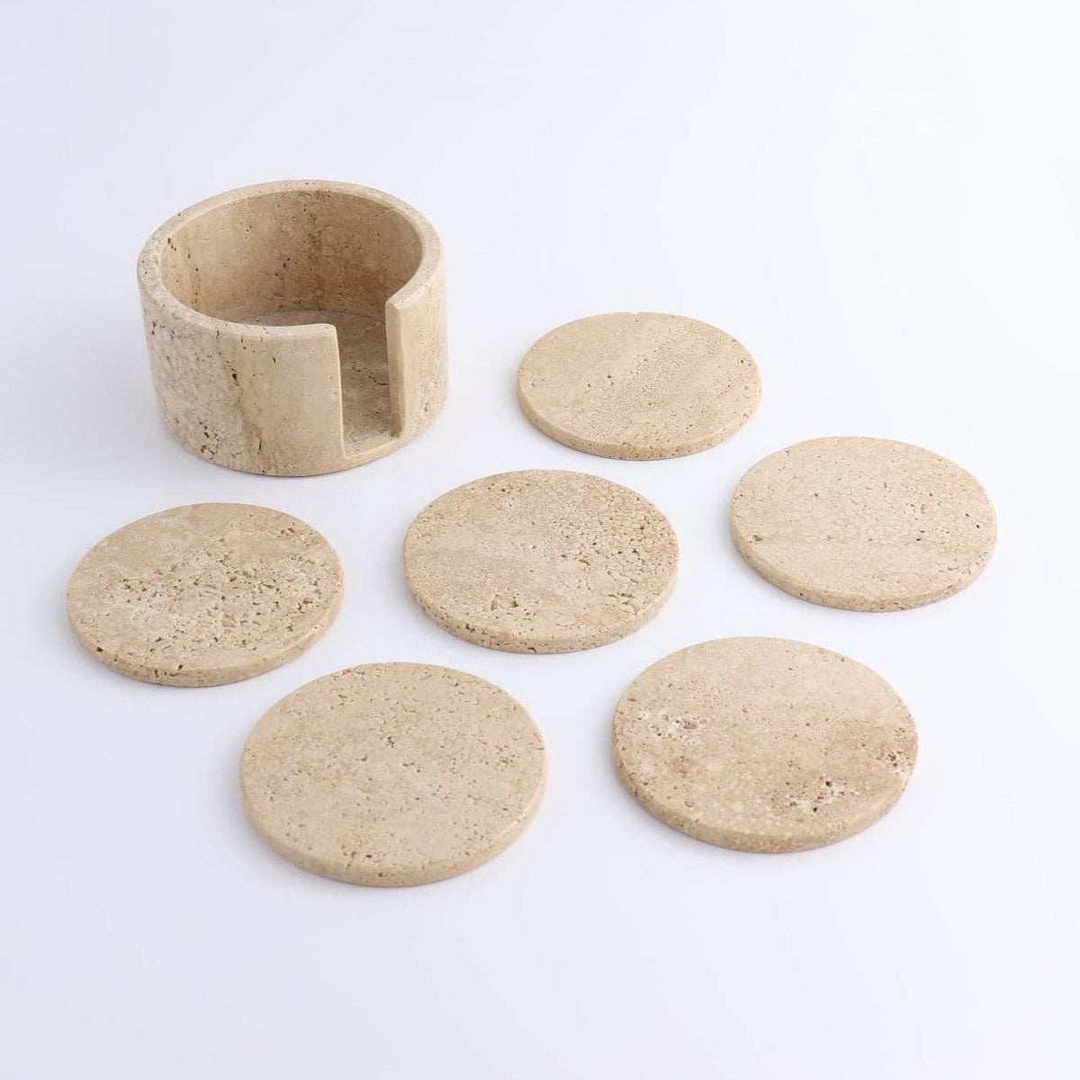 Travertine Coasters Set