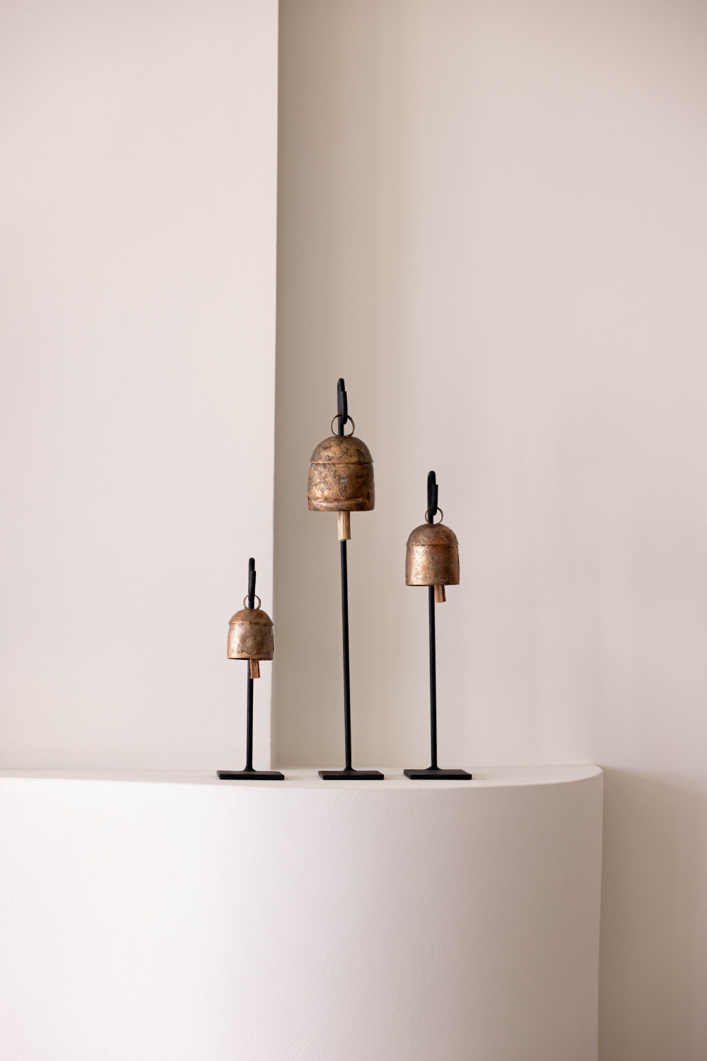 Vintage Inspired Iron Bell Stands