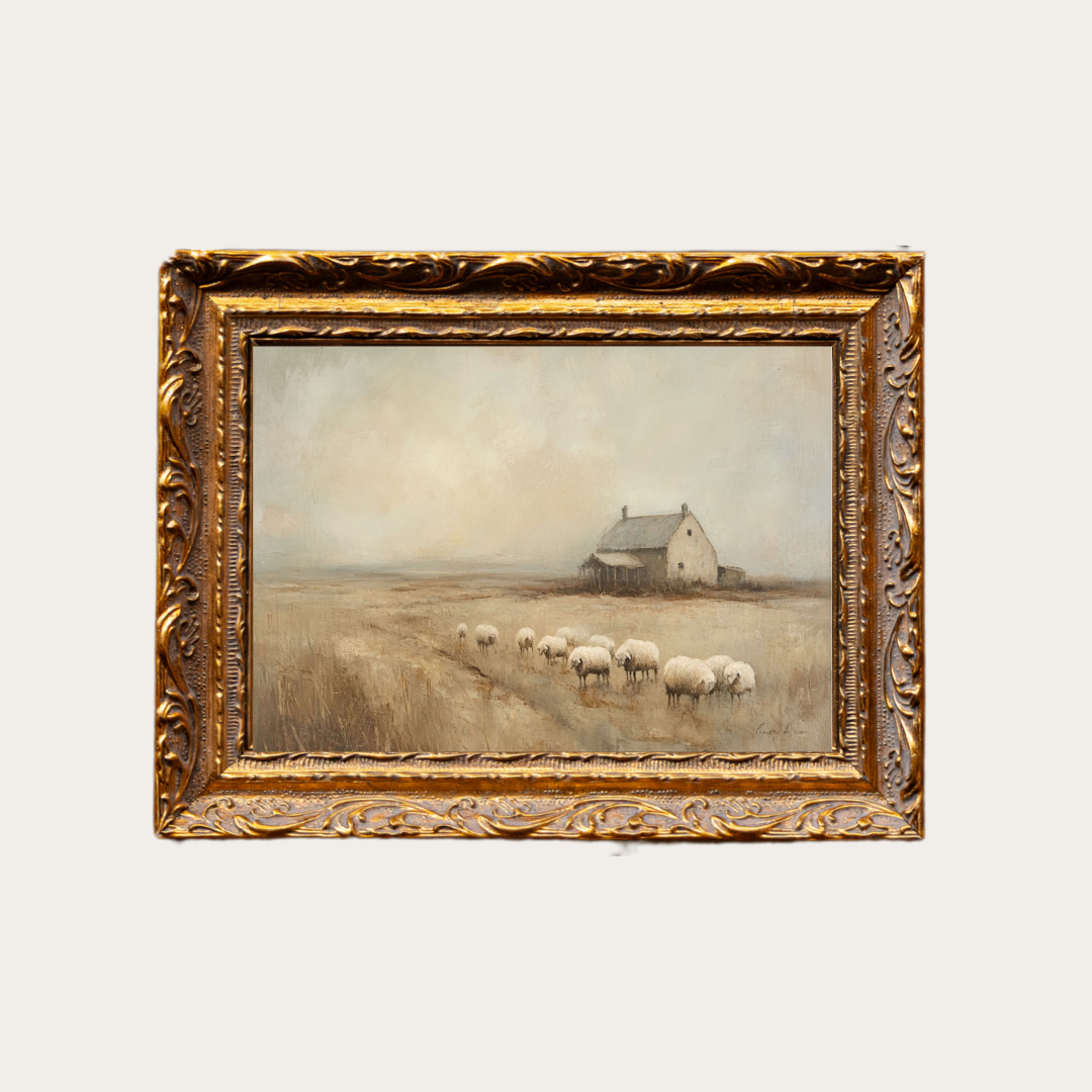 Vintage Farmland Framed Art