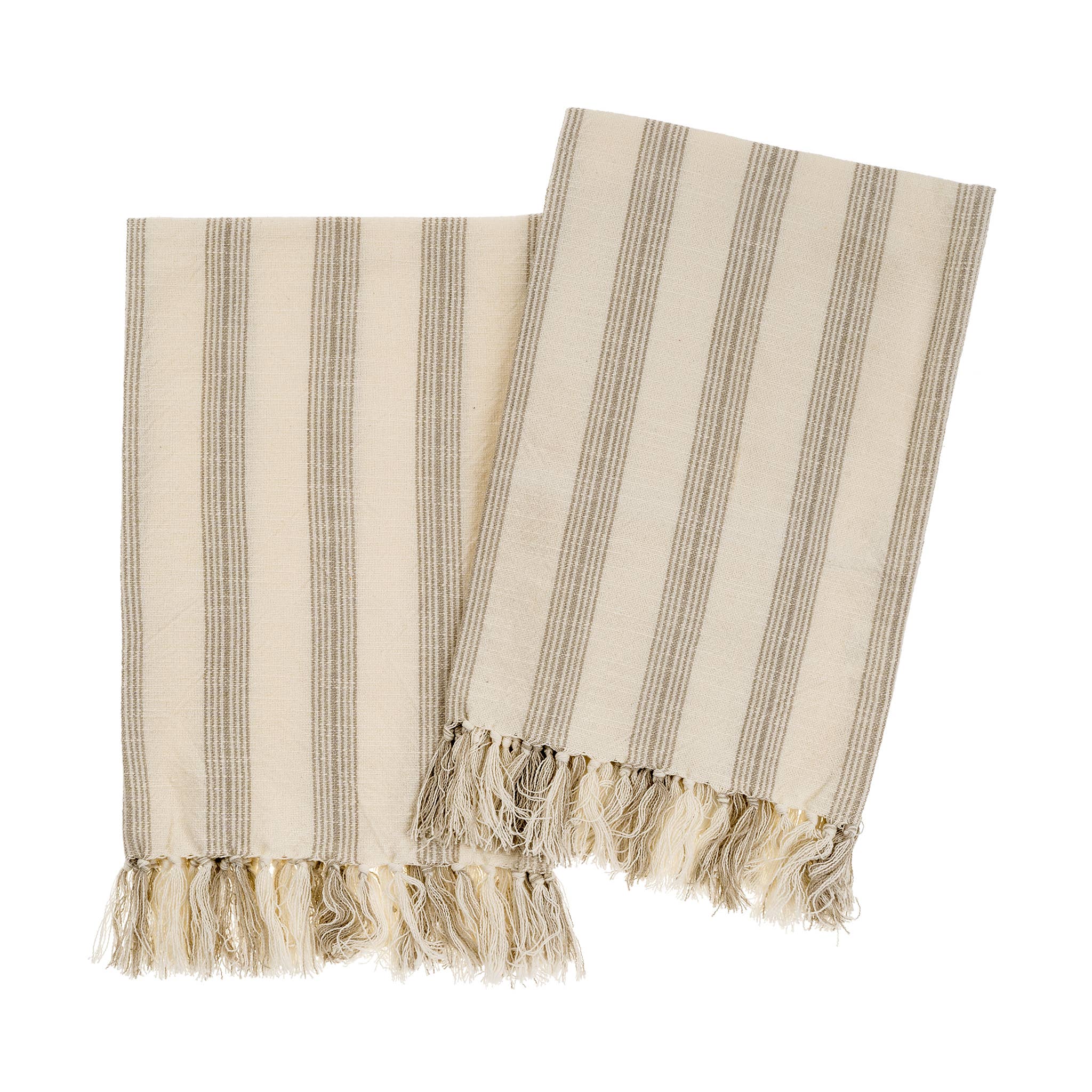 French Stripe Hand Towel |Stone