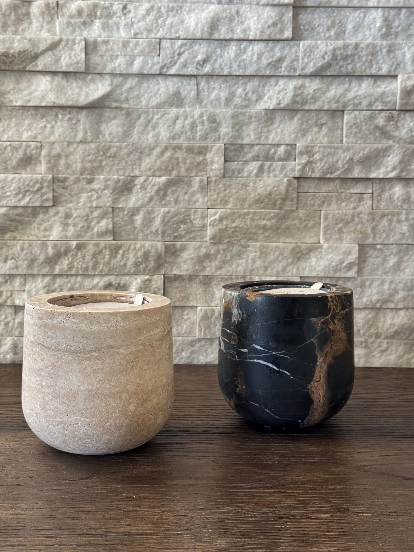 Stone candle vessels