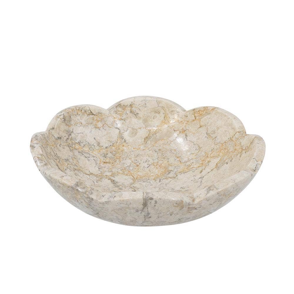 Scalloped Marble Bowl