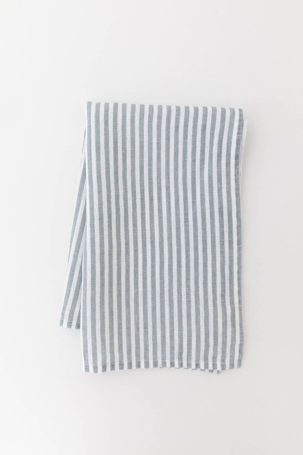 Pale Blue Stripe Linen Tea Towel