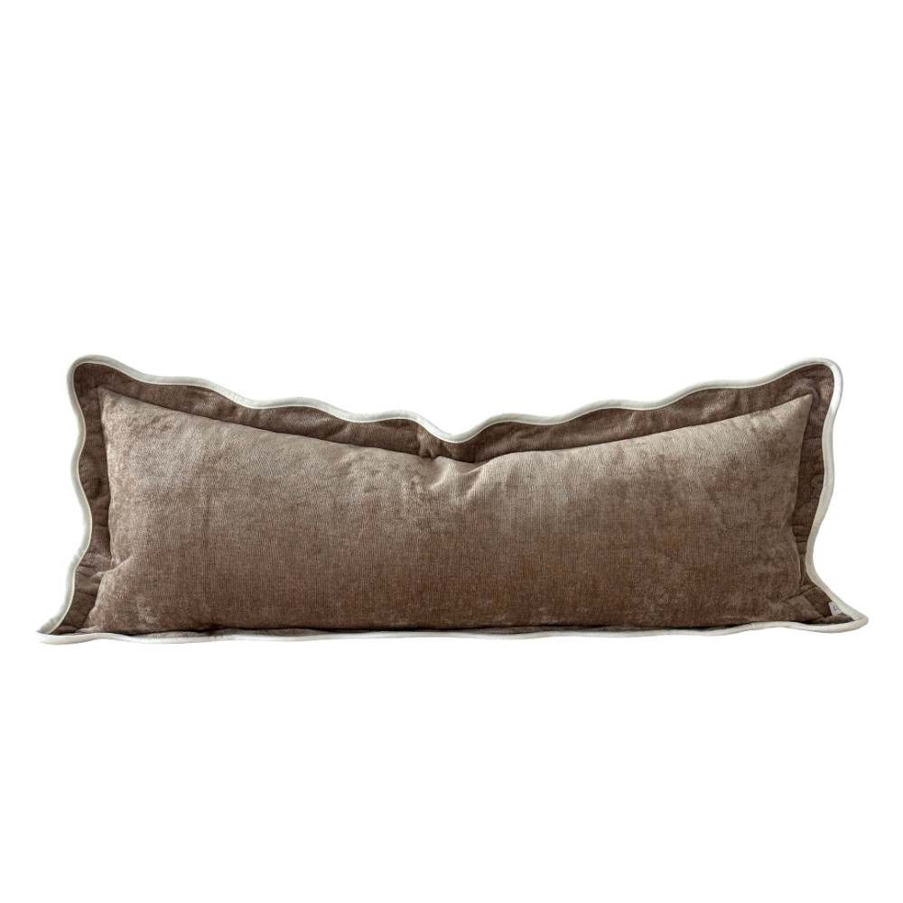 Penelope Scalloped Edge Bolster Cushion Cover