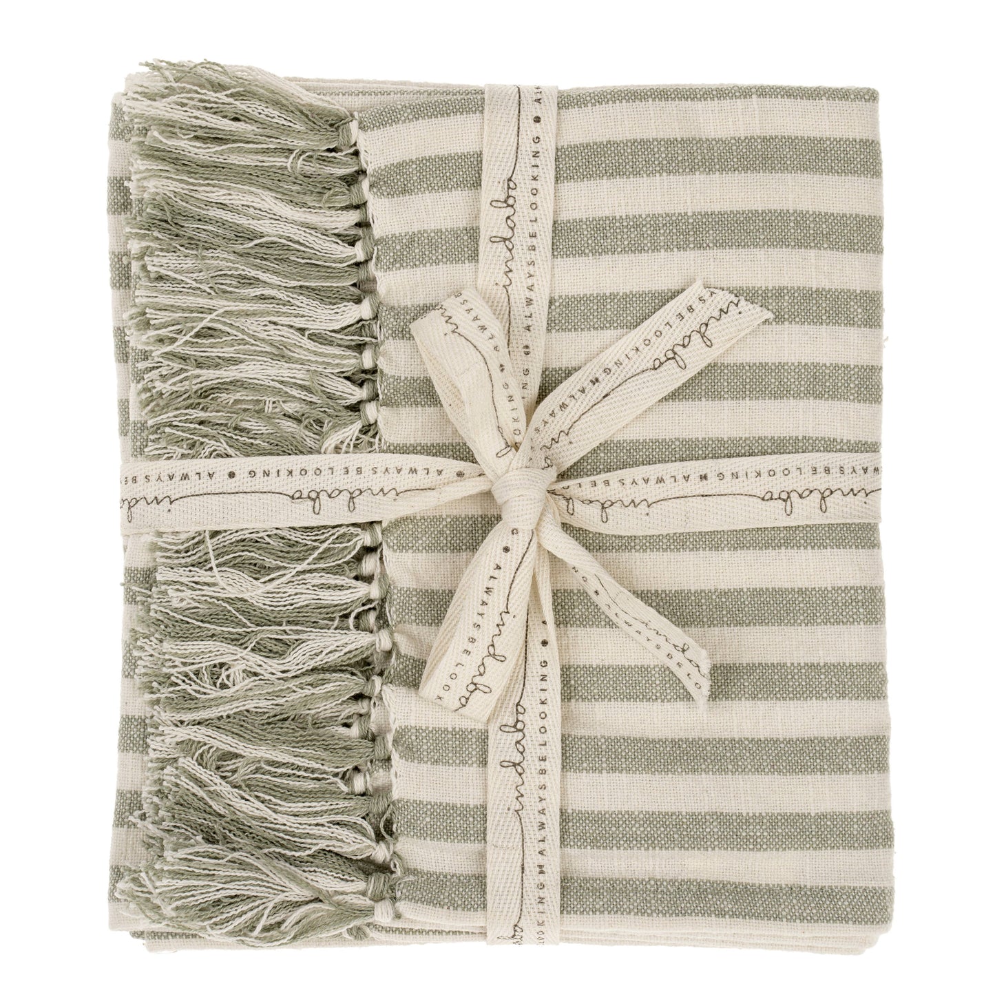 Stone Stripe Hand Towels S/2