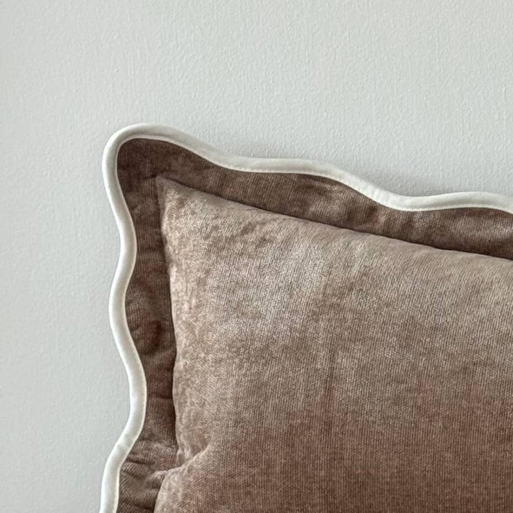 Penelope Scalloped Edge Bolster Cushion Cover