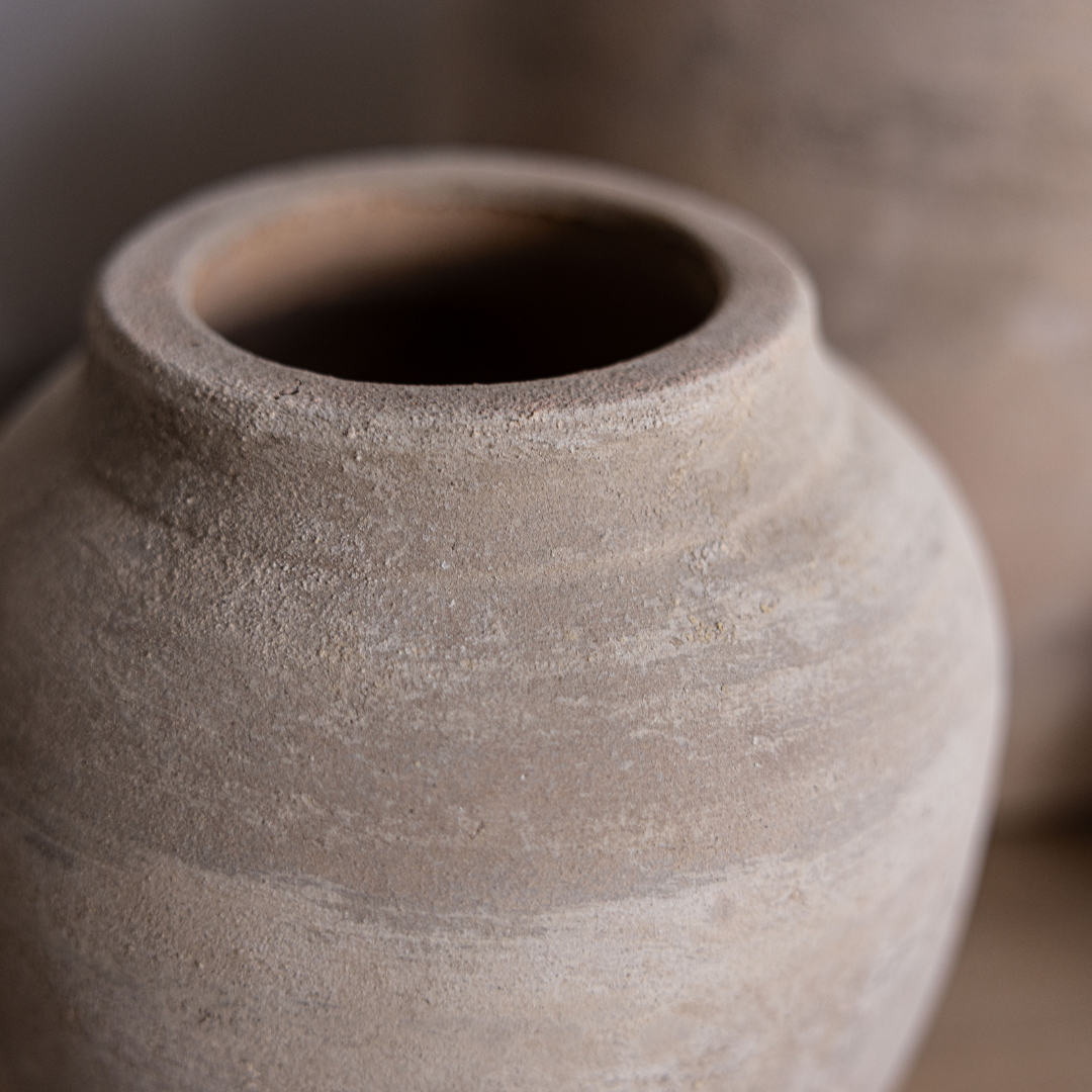 Lucas Light Wash Round Vase Small