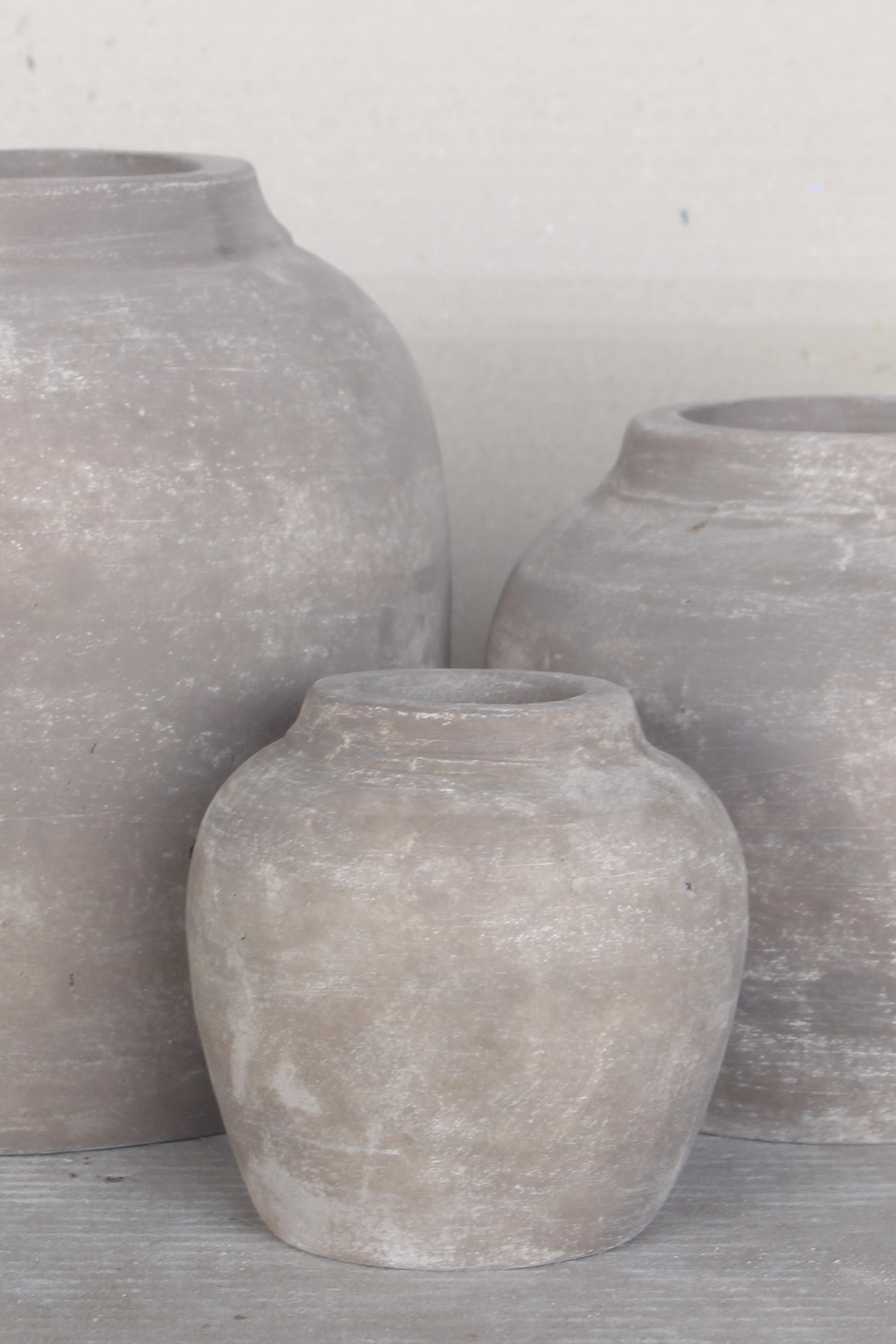 Hugo Grey Wash Round Vase