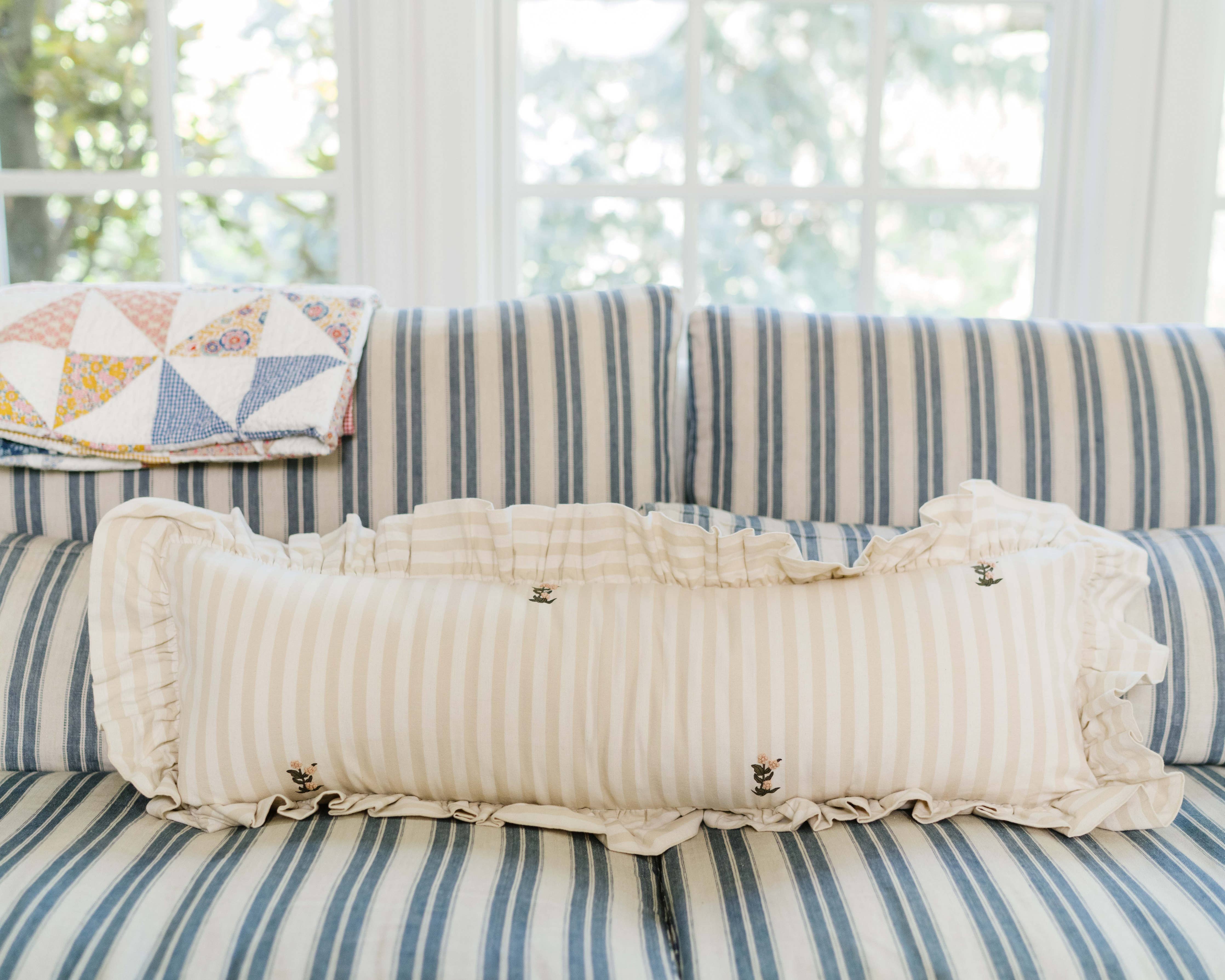 Frances Ruffled Lumbar Pillow