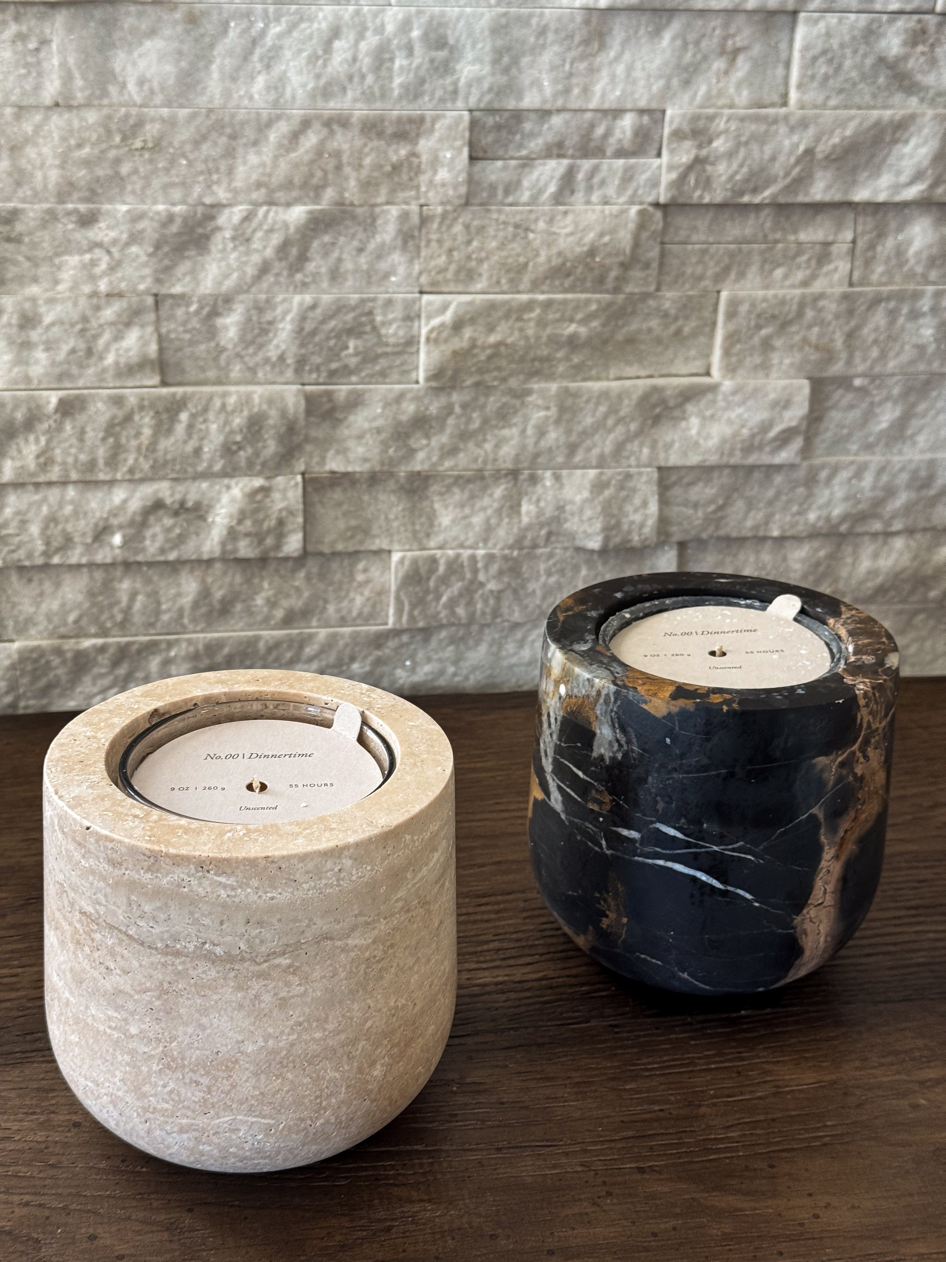 Stone candle vessels