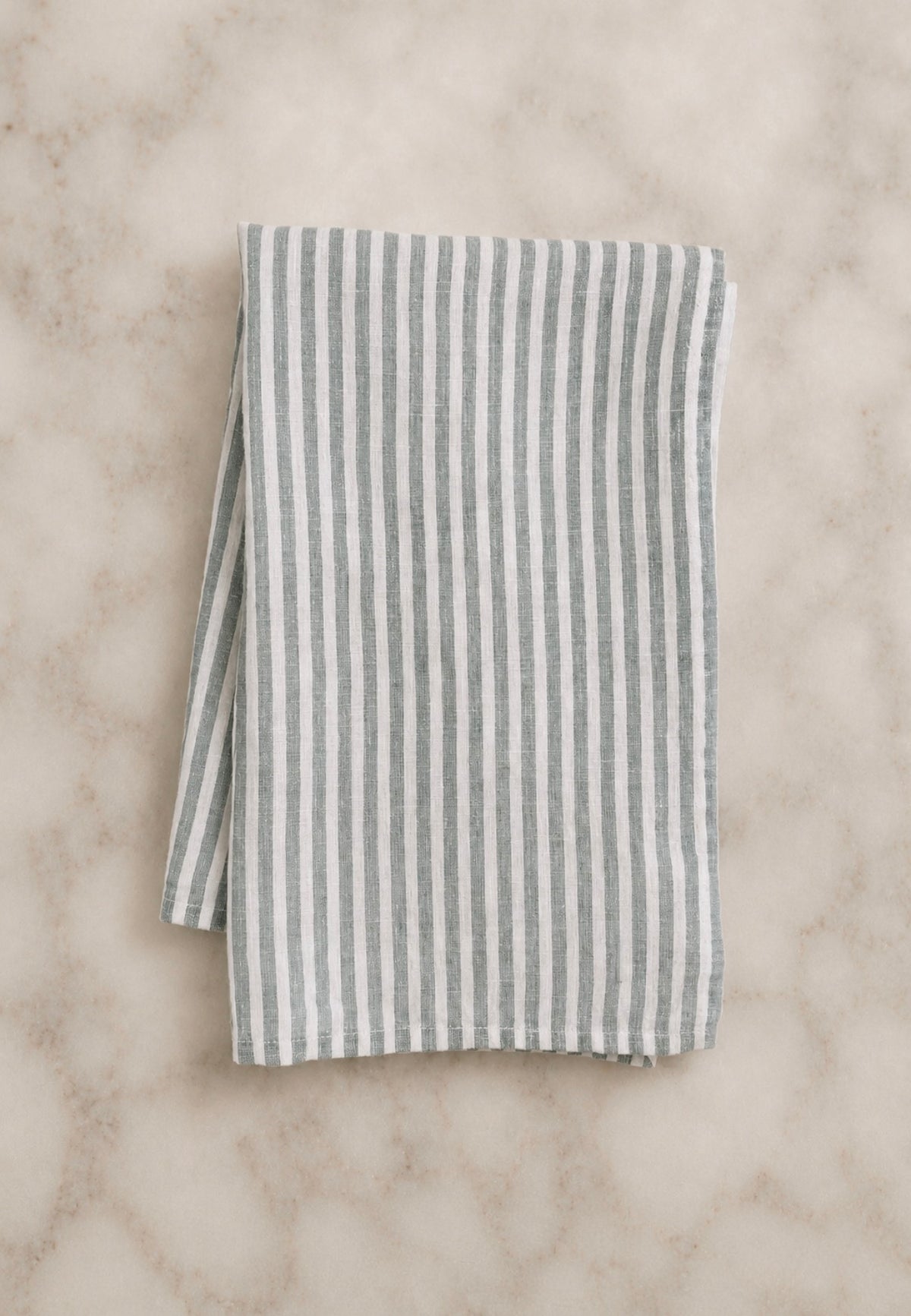 Pale Blue Stripe Linen Tea Towel