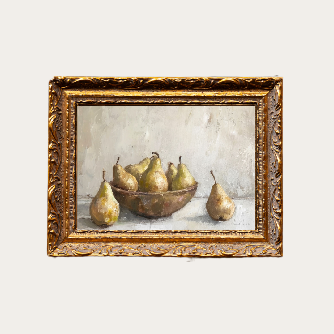 Watercolor Pears Framed Art